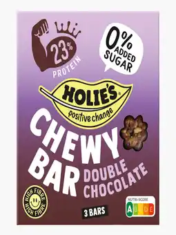 Flink Holie's Chewy bar double Chocolate 3x2 aanbieding