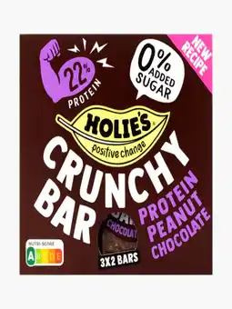 Flink Holie Crunchy bar protein peanut chocolate 3x2 bars aanbieding