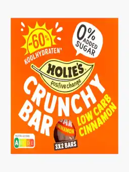 Flink Holie's Crunchy bar low carb cinnamon 3x2 bars aanbieding