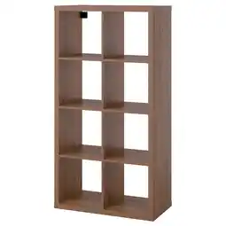 IKEA Kallax Open kast, bruin walnootpatroon, 77x147 cm aanbieding