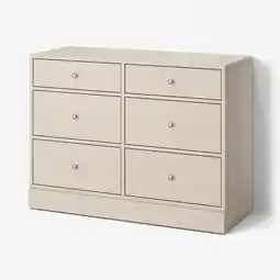 IKEA Havsta Ladekast met 6 lades, grijsbeige, 121x47x89 cm aanbieding