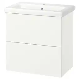IKEA Enhet / tvÄllen Wastafel+lades/wasbak, wit, 64x43x65 cm aanbieding