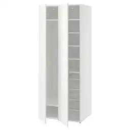 IKEA Lastare Kledingkastcombinatie, wit, 80x62x201 cm aanbieding