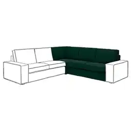 IKEA Kivik groene sectionele bank, diepe zitting, l-vormig, modern design aanbieding