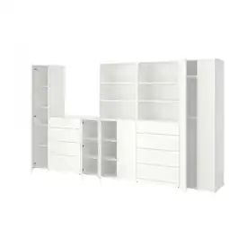 IKEA Lastare Opbergcombinatie, wit, 380x42x201 cm aanbieding