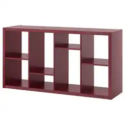 IKEA Kallax Open kast, bruinrood, 147x39x77 cm aanbieding