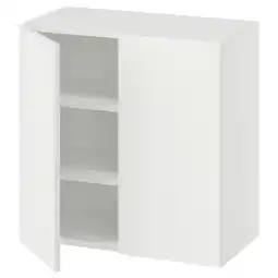 IKEA Lastare Kastcombinatie wand, wit/met 2 planken, 60x32x60 cm aanbieding