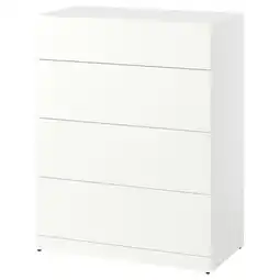 IKEA Lastare Ladekast met 4 lades, wit, 80x42x100 cm aanbieding