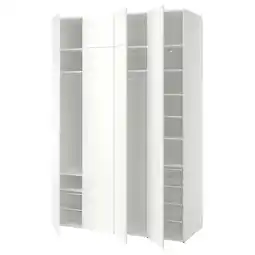 IKEA Lastare Kledingkastcombinatie, wit/met verhogingsdeel, 160x62x237 cm aanbieding