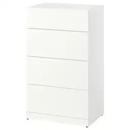 IKEA Lastare Ladekast met 4 lades, wit, 60x42x100 cm aanbieding