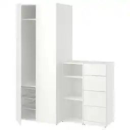 IKEA Lastare Kledingkastcombinatie, wit, 160x62x201 cm aanbieding