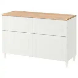 IKEA Wit bestÅ dressoir met eiken blad, vier deuren en verstelbare planken aanbieding