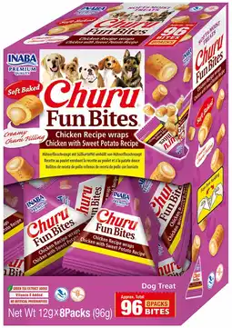 Pets Place Inaba Churu Fun Bites Chicken Wraps - Verwensnacks - 8x12 g Kip&Bataat aanbieding