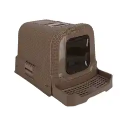 Pets Place Adori Kattentoilet Rattan - Bak - 69x42x41 cm Taupe aanbieding