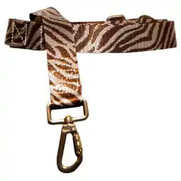 Pets Place Dogguo Zebra Leash - Riem - Bruin&Beige 200x2 cm aanbieding