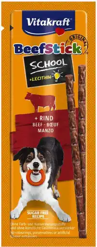 Intratuin Vitakraft kauwstaaf Beef Stick School rund 200 g 10 stuks aanbieding