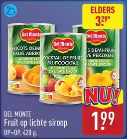 ALDI Del Monte Fruit op lichte siroop aanbieding