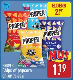 ALDI Proper Chips of popcorn aanbieding