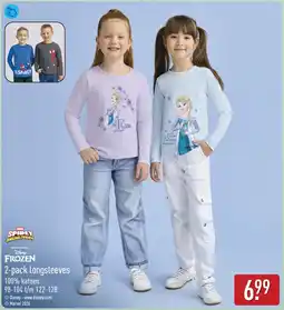 ALDI Frozen 2-pack longsleeves aanbieding