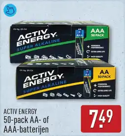 ALDI Activ Energy 50-pack AA- of AAA-batterijen aanbieding