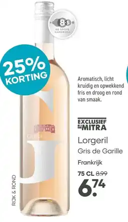 Mitra Lorgeril Gris de Garille aanbieding
