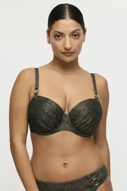 Wehkamp PrimaDonna voogevormde beugel bikinitop Ratjada met lurex donkergroen aanbieding