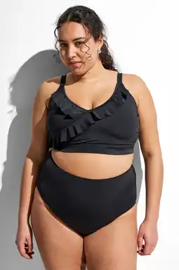 Wehkamp Zizzi high waist bikinibroekje SKATRIN zwart aanbieding