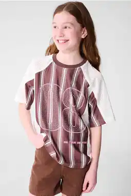 Wehkamp Shoeby gestreept T-shirt bruin aanbieding