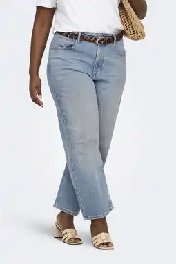 Wehkamp ONLY CARMAKOMA Carfrankie Hw Crop Ankle Barrel Dnm Tai highwaist barrel jeans medium blue denim aanbieding