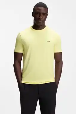 Wehkamp BOSS regular T-shirt geel aanbieding