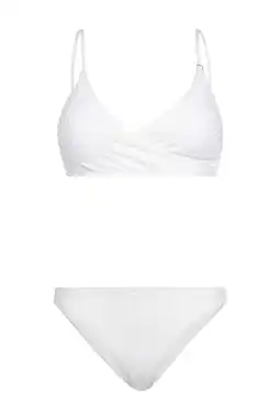 Wehkamp Brunotti voorgevormde triangel bikini set Bella met textuur wit aanbieding