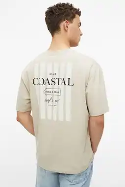 Wehkamp s.Oliver regular T-shirt met backprint beige aanbieding