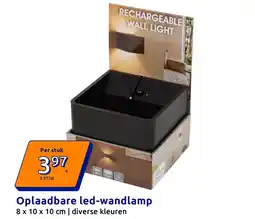 Action Oplaadbare led-wandlamp aanbieding