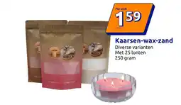 Action Kaarsen-wax-zand aanbieding