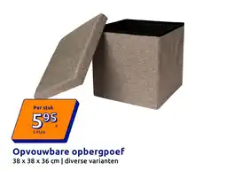 Action Opvouwbare opbergpoef aanbieding