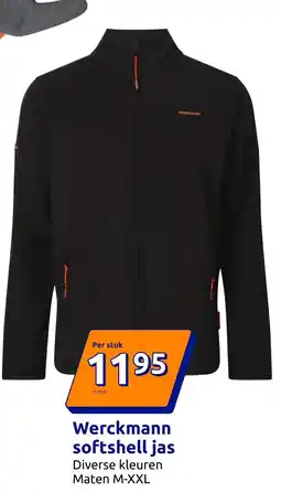 Action Werckmann softshell jas aanbieding