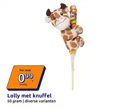 Action Lolly met knuffel aanbieding