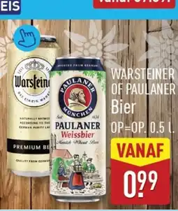 ALDI Warsteiner of Paulaner Bier aanbieding