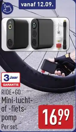 ALDI Ride+Go Mini-Lucht of Fietspomp aanbieding