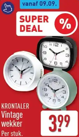 ALDI Krontaler Vintage Wekker aanbieding