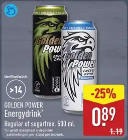 ALDI Golden Power Energydrink aanbieding