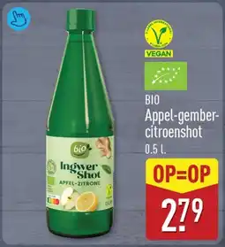 ALDI BIO Appel gember citroenshot aanbieding