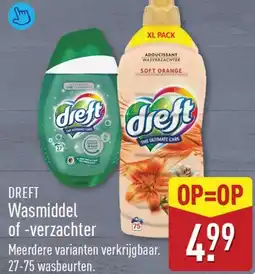 ALDI Dreft Wasmiddel of verzachter aanbieding