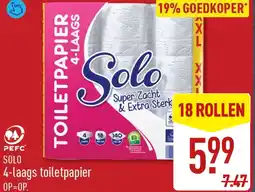 ALDI Solo 4-laags toiletpapier aanbieding