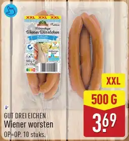 ALDI Gut Drei Eichen Wiener Worsten XXL aanbieding