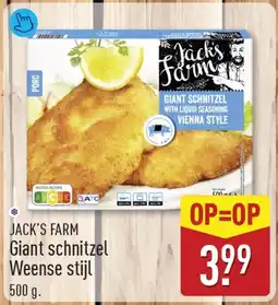 ALDI Jack's Farm Giant schnitzel Weense stijl aanbieding