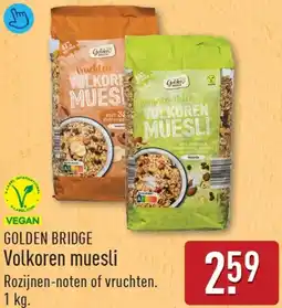 ALDI Golden Bridge Volkoren muesli aanbieding