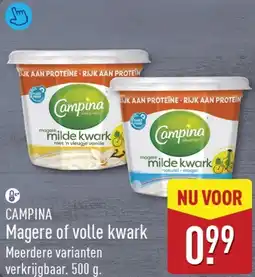 ALDI Campina Magere of volle kwark aanbieding