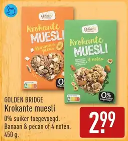 ALDI Golden Bridge Krokante muesli aanbieding