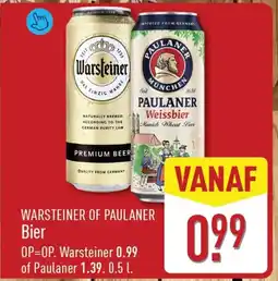 ALDI Warsteiner of Paulaner Bier aanbieding